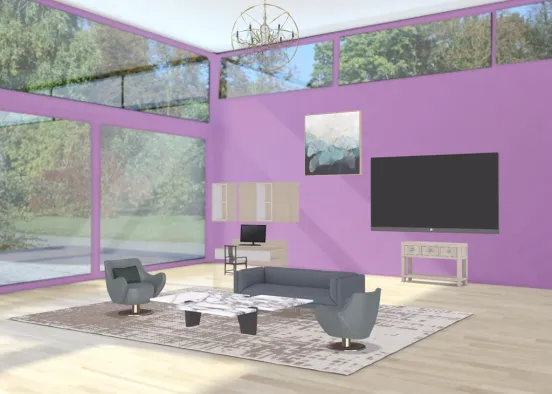 Living room #1 Design Rendering