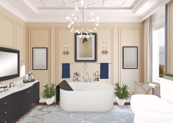 Relaxing Bathroom Design Rendering