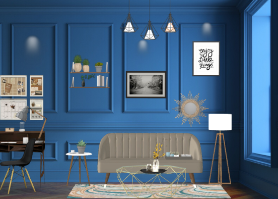 Salon Bleu Design Rendering