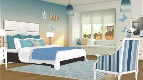 Dormitorio azul