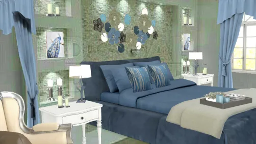 Dormitorio azul
