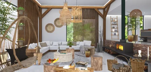 Sala con chimenea