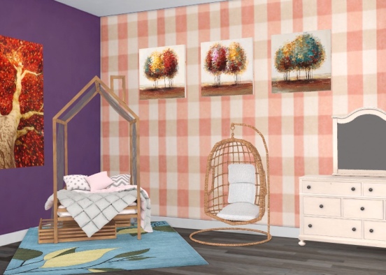 kids room for a 7-10 year old Design Rendering