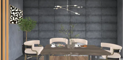 Wood dining room
