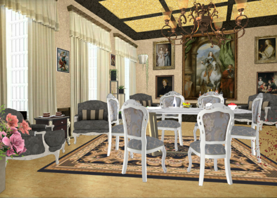 Beautiful old-time dining room hope you like it Design Rendering