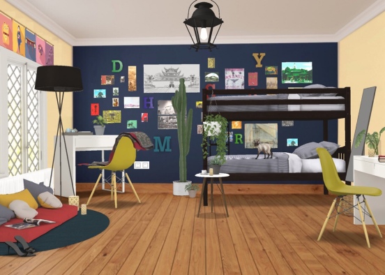 my room (1) ⚪️🖤 Design Rendering