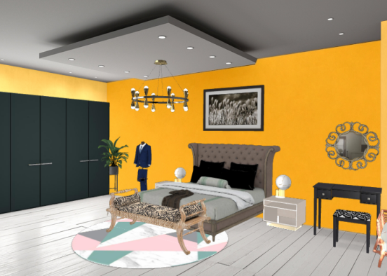 Cosy bedroom Design Rendering