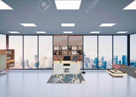 My office room with all essential things  Design Rendering