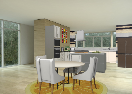 #kitchen_space Design Rendering