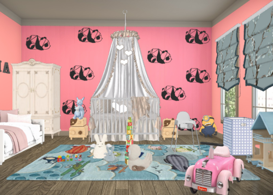 A room for cute little princess 👶🧚 Design Rendering