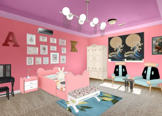 A Girly room Design Rendering