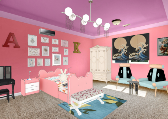 A Girly room Design Rendering