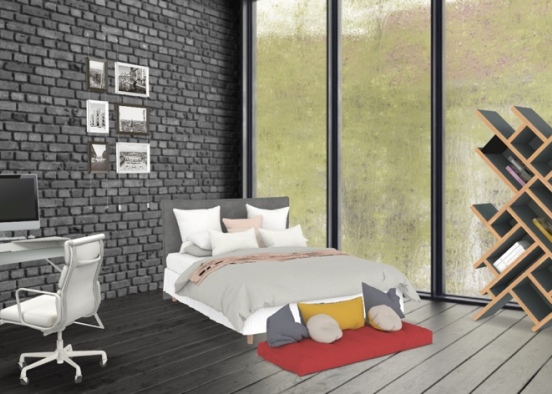 Modern cozy Bedroom! Design Rendering
