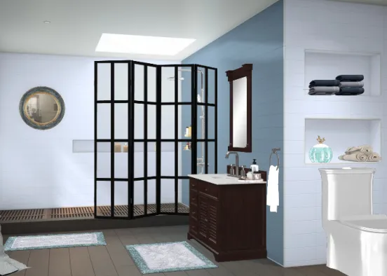Blue 3 Bathroom  Design Rendering
