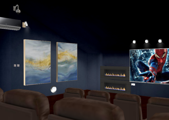 Cinema in your home. No need find parking, buy ticket and popcorn! Design Rendering