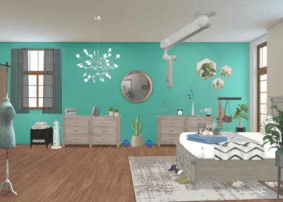 mom and dads room  Design Rendering