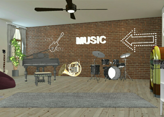 Music  room Design Rendering