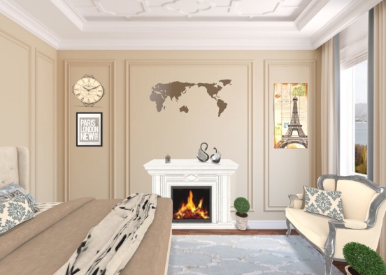#French Room Design Rendering