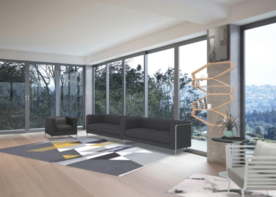 Dream house living room Design Rendering