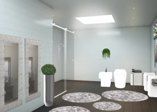 Minimalistic bathroom Design Rendering