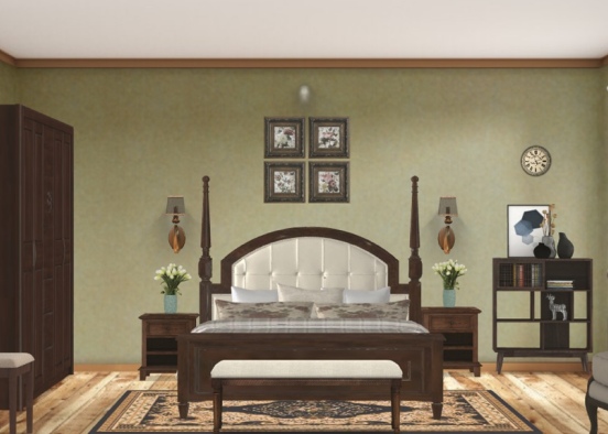Traditional Classic Room Design Rendering