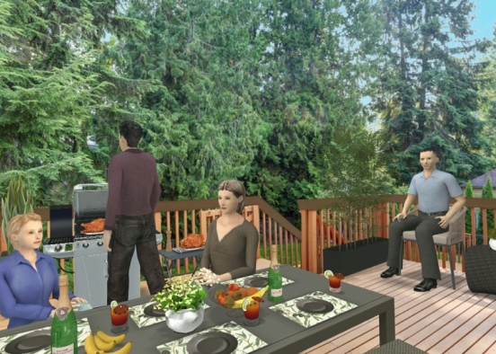 barbeque party  Design Rendering