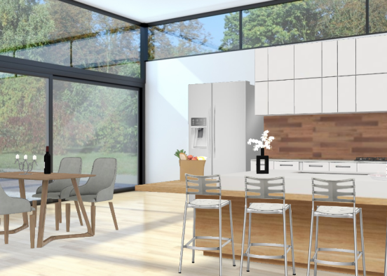 kitchen & dining room Design Rendering
