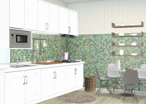 Small simple kitchen  Design Rendering