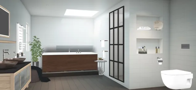 modern brown bathroom 