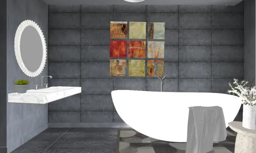 Stone age bathroom