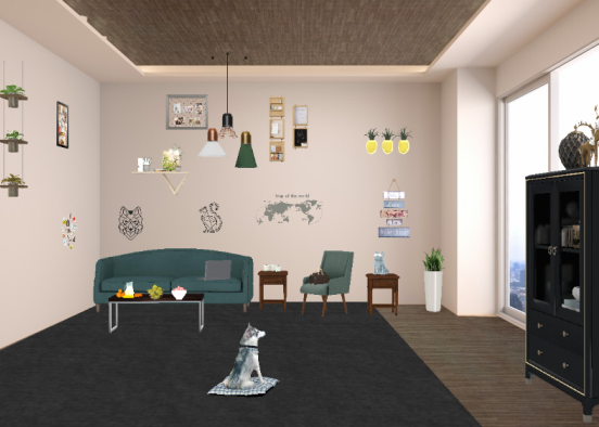 Sun Room/Living Room Design Rendering