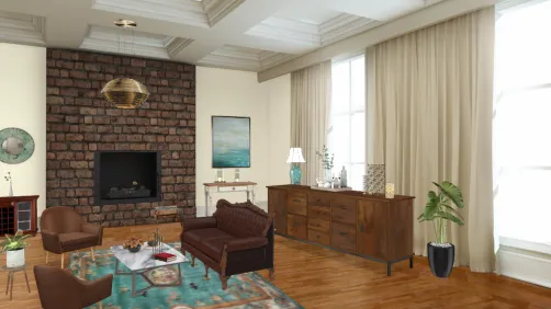 Living roo w fireplace