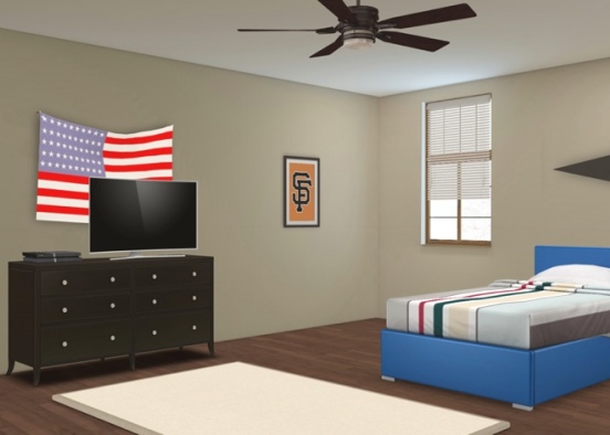 giants bedroom Design Rendering