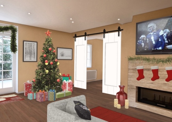 christmas living room Design Rendering