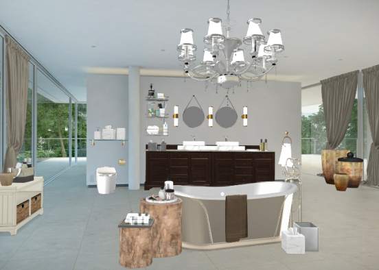 A bath in style. Design Rendering