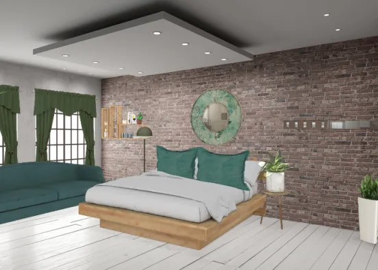 Bedroom green Design Rendering