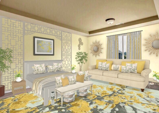 spring 🎍bedroom Design Rendering