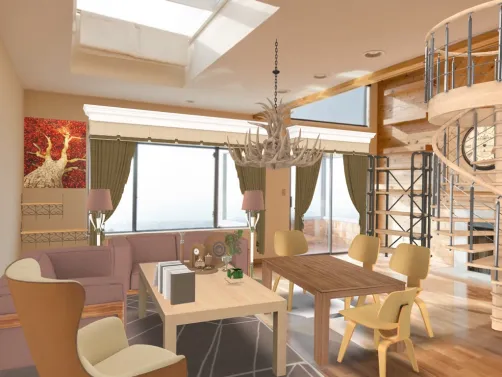 Wood Living Room Stylish