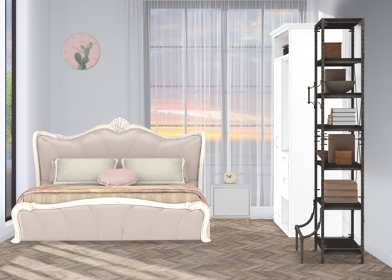 I turned this kids room into a room, that I would be in. Design Rendering