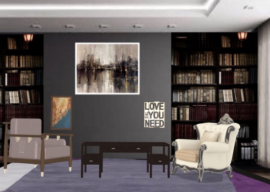 A reading room... Design Rendering