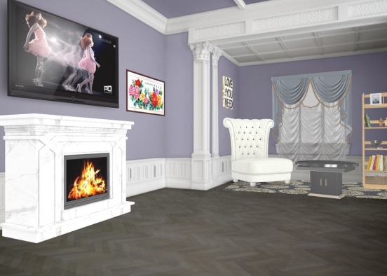 a living room Design Rendering