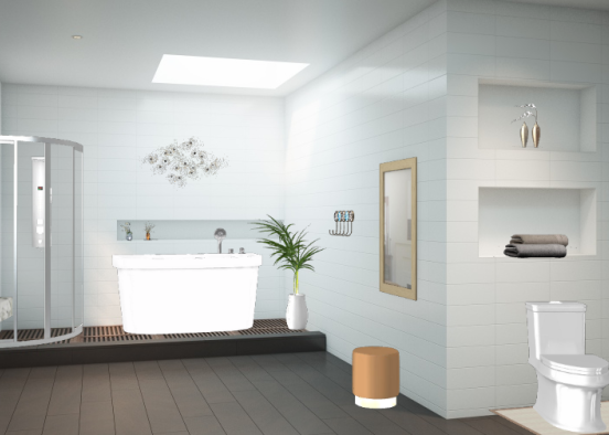 Banheiro minimalista  Design Rendering