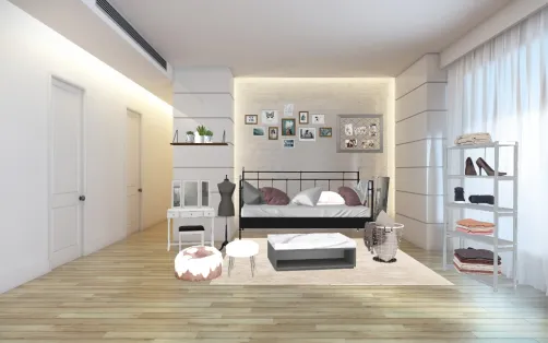 Habitacion de apartamento pequeño con todo incluido espero que te guste mi diseño