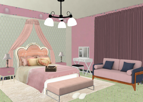 Bedroom Design for Girls Design Rendering