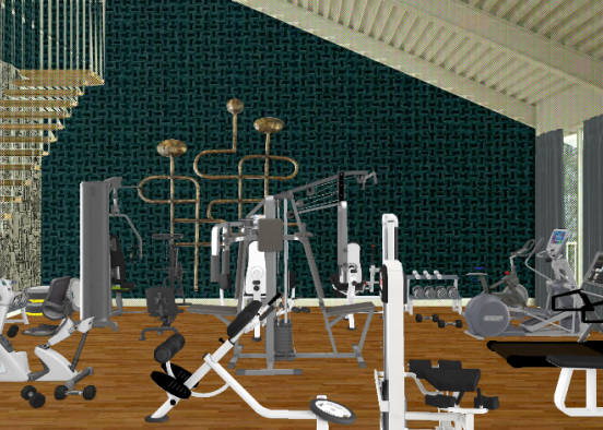 Indoor Gym plan Design Rendering