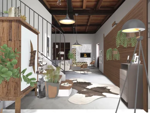This converted loft has a little bit of rustic farmhouse charm.