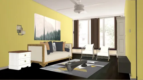 living room yellow