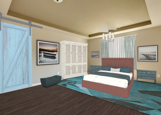 bluetiful bedroom Design Rendering