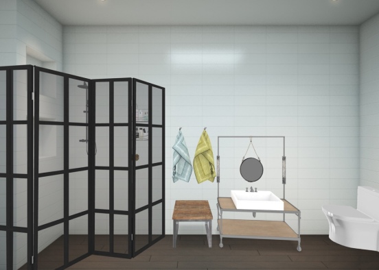 bathroom with shower Design Rendering