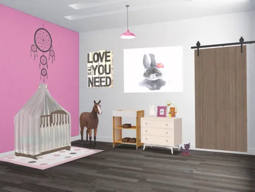 a newborn girls room